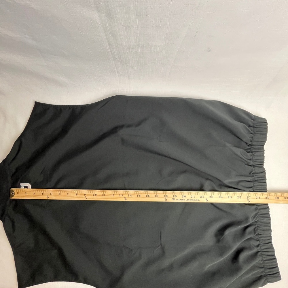FootJoy FJ Golf Vest Mens Large Black 1/4 Zip Lightweight Logo Pockets - Picture 12 of 13